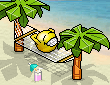 Early internet GIF used as a section marker. The GIF depicts a smile face on a hammock.